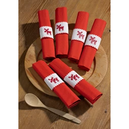 Permin Reindeer Napkin Rings Christmas Cross Stitch Kit
