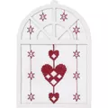 Image of Permin Christmas Hearts Cross Stitch Kit