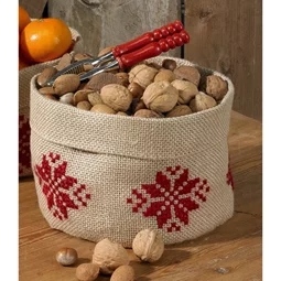 Permin Stars Fruit Basket Christmas Cross Stitch Kit