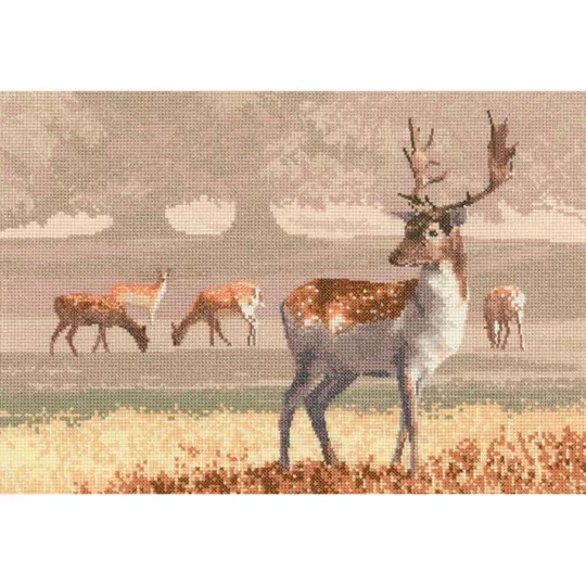 Image 1 of Heritage Deer Park - Evenweave Cross Stitch Kit
