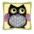 Image of Vervaco Mr Owl Latch Hook Cushion Kit