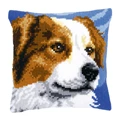 Image of Vervaco Brown Collie Cushion Cross Stitch Kit