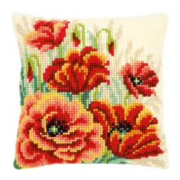 Vervaco Poppies II Cushion Cross Stitch Kit