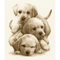 Image of Vervaco Labrador Puppies Cross Stitch Kit