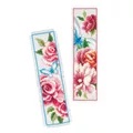 Image of Vervaco Flowers and Butterflies Bookmarks Cross Stitch Kit