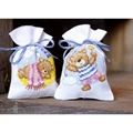 Image of Vervaco Teddy Bear Bags - Set of 2 Cross Stitch Kit