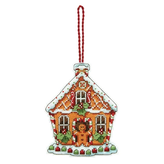 Image 1 of Dimensions Gingerbread House Ornament Christmas Cross Stitch Kit