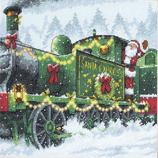 Image 1 of Dimensions Santa Express Christmas Cross Stitch Kit