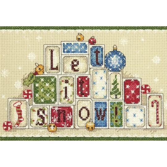 Image 1 of Dimensions Let it Snow Christmas Cross Stitch Kit