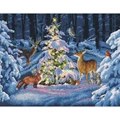 Image of Dimensions Woodland Glow Christmas Cross Stitch Kit