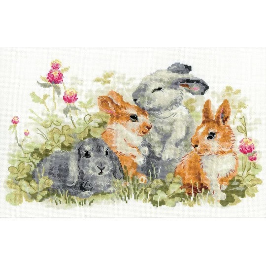 Image 1 of RIOLIS Funny Rabbits Cross Stitch Kit