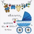 Image of RIOLIS It's a Boy Birth Sampler Cross Stitch Kit
