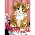 Image of Royal Paris Kitten in a Basket Tapestry Canvas