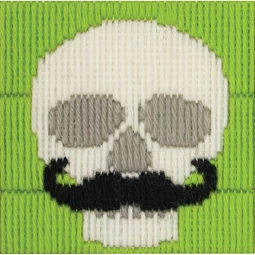Anchor Skull with Moustache Christmas Long Stitch Kit
