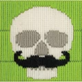 Image of Anchor Skull with Moustache Christmas Long Stitch Kit