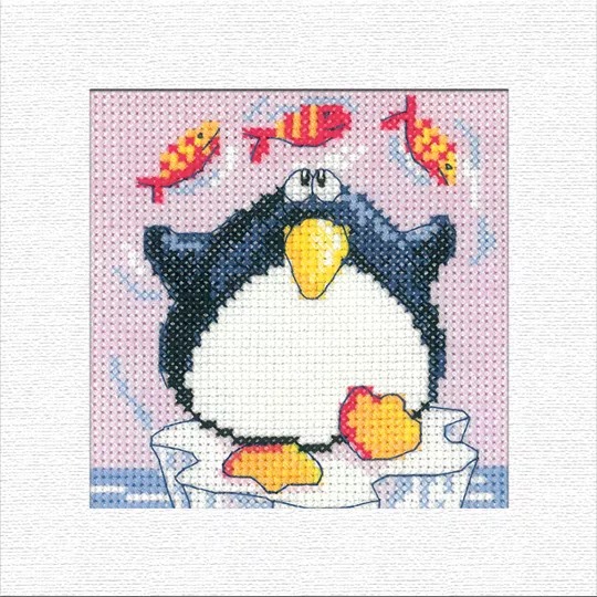 Image 1 of Heritage Penguin Christmas Card Cross Stitch Kit