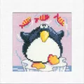 Image of Heritage Penguin Christmas Christmas Card Making Cross Stitch Kit