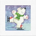 Image of Heritage Polar Bear Christmas Christmas Card Making Cross Stitch Kit