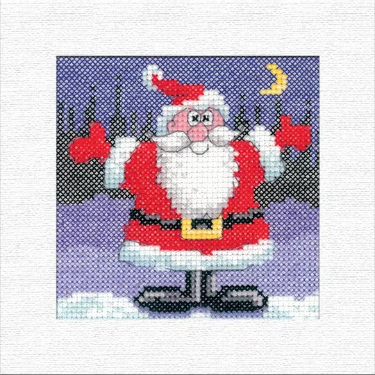 Image 1 of Heritage Santa Christmas Card Cross Stitch Kit