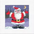 Image of Heritage Santa Christmas Christmas Card Making Cross Stitch Kit