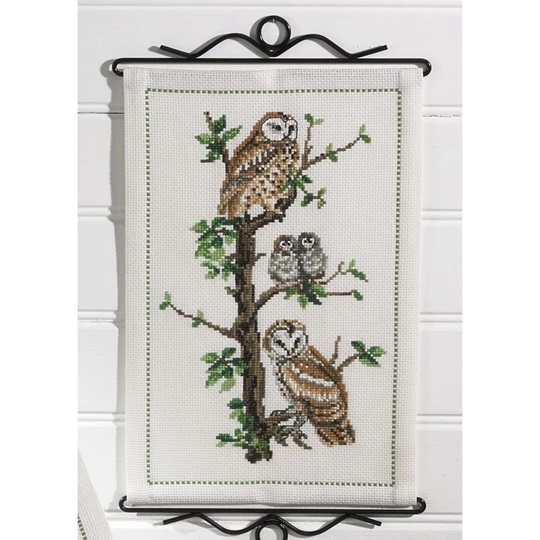 Image 1 of Permin Owl Family Cross Stitch Kit