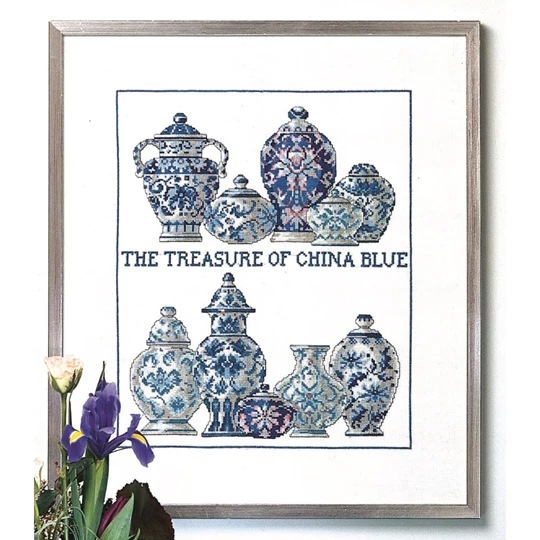Image 1 of Permin China Blue Cross Stitch Kit