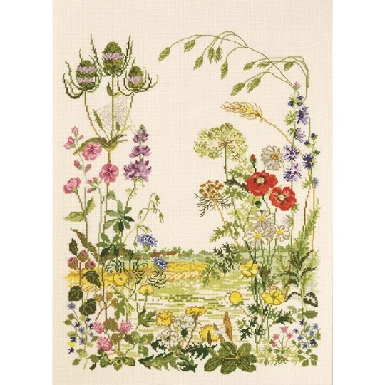 Image 1 of Permin Summer Meadow Cross Stitch Kit