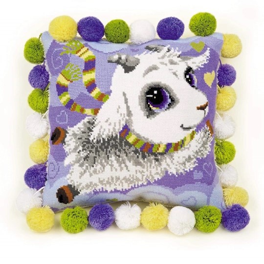 Image 1 of RIOLIS Little Goat Cushion Cross Stitch Kit