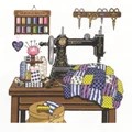 Image of Janlynn Antique Sewing Room Cross Stitch Kit