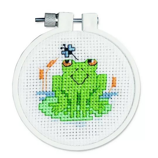 Image 1 of Janlynn Soggy Froggy Cross Stitch Kit