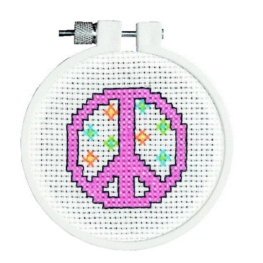 Image 1 of Janlynn Peace Sign Cross Stitch Kit