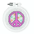 Image of Janlynn Peace Sign Cross Stitch Kit