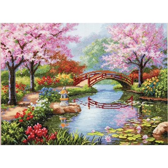 Image 1 of Dimensions Japanese Garden Cross Stitch Kit