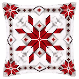 Vervaco Snow Crystal Cushion Christmas Cross Stitch Kit