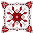 Image of Vervaco Snow Crystal Cushion Christmas Cross Stitch Kit