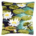 Image of Vervaco Water Lilies Cushion Cross Stitch Kit
