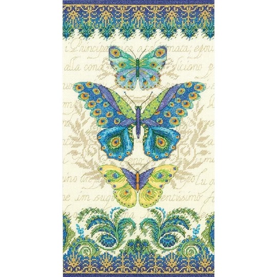 Image 1 of Dimensions Peacock Butterflies Cross Stitch Kit
