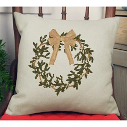 Anette Eriksson Wreath Value Cushion Front Christmas Cross Stitch Kit