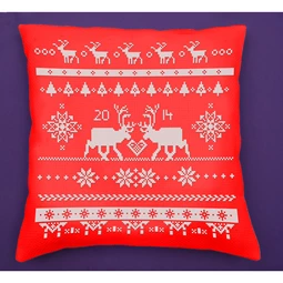 Anette Eriksson Red Reindeer Cushion Kit Christmas Cross Stitch