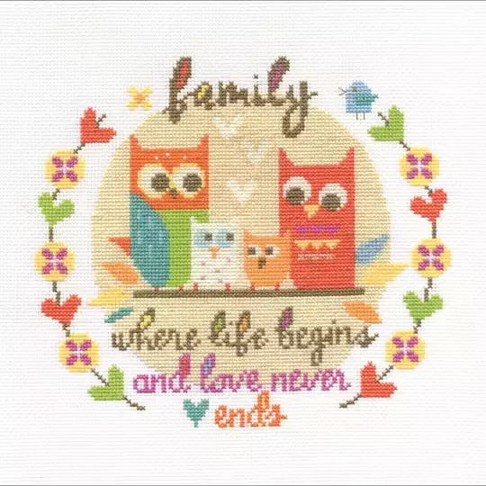 Image 1 of DMC Family Cross Stitch Kit