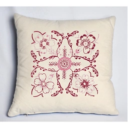 Anette Eriksson Red Floral Premium Cushion Kit Embroidery