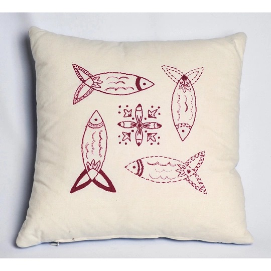 Image 1 of Anette Eriksson Red Fish Premium Cushion Kit Embroidery