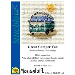 Mouseloft Green Camper Van Cross Stitch Kit