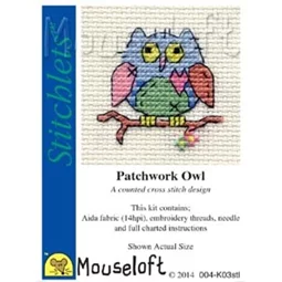 Mouseloft Patchwork Owl Cross Stitch Kit