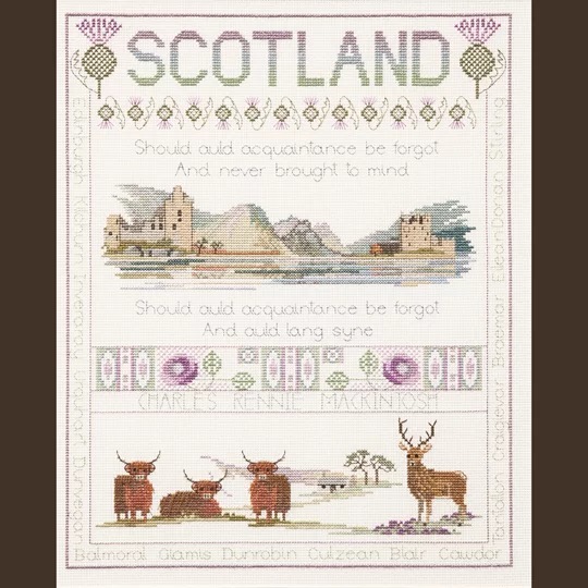 Image 1 of Derwentwater Designs Scotland Cross Stitch Kit