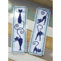 Image of Vervaco Cheerful Cats Bookmarks - Set 2 Cross Stitch Kit