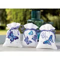 Image of Vervaco Blue Butterflies Bags - Set 3 Cross Stitch Kit