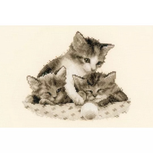 Image 1 of Vervaco Three Little Kittens Cross Stitch
