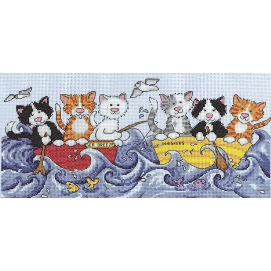 Image 1 of Design Works Crafts At Sea Cats Cross Stitch Kit