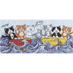 Design Works Crafts At Sea Cats Cross Stitch Kit